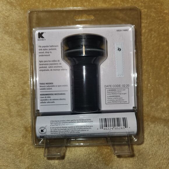 Keeney K820-74BRZ Universal Open Grid Bathroom Sink Drain Bronze Finish - Picture 4 of 7